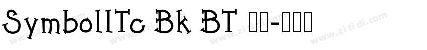 SymbollTc Bk BT 粗体字体转换